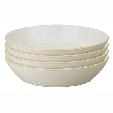 Assiettes à Pâtes Denby Impression Crème 22 cm (Lot de 4) Original